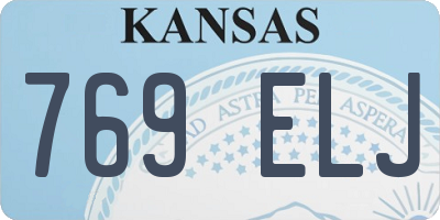 KS license plate 769ELJ