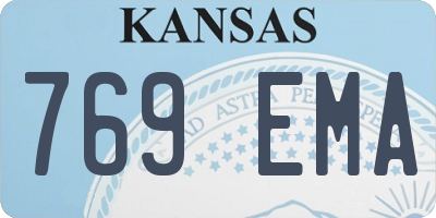 KS license plate 769EMA
