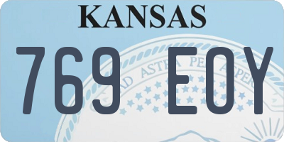 KS license plate 769EOY