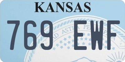KS license plate 769EWF