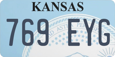 KS license plate 769EYG