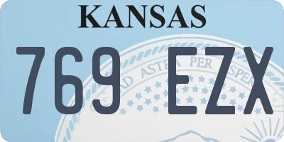 KS license plate 769EZX