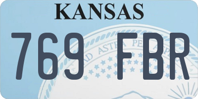 KS license plate 769FBR