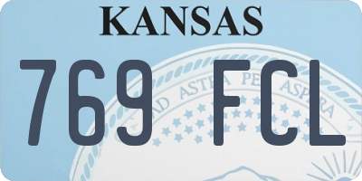 KS license plate 769FCL