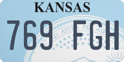 KS license plate 769FGH