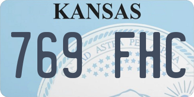 KS license plate 769FHC