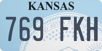 KS license plate 769FKH