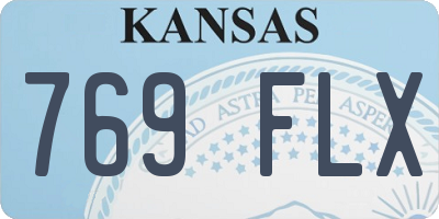 KS license plate 769FLX