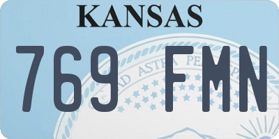 KS license plate 769FMN