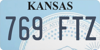 KS license plate 769FTZ