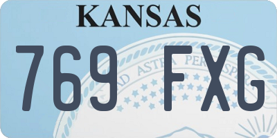KS license plate 769FXG