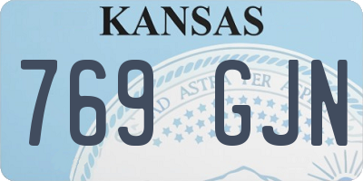 KS license plate 769GJN