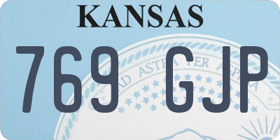 KS license plate 769GJP