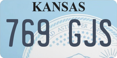 KS license plate 769GJS