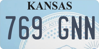 KS license plate 769GNN