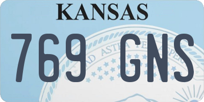 KS license plate 769GNS