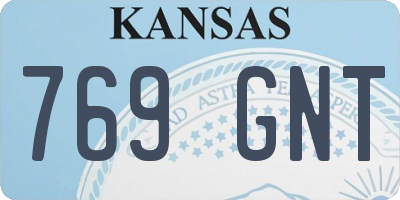 KS license plate 769GNT