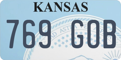 KS license plate 769GOB