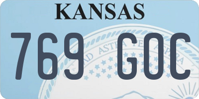 KS license plate 769GOC