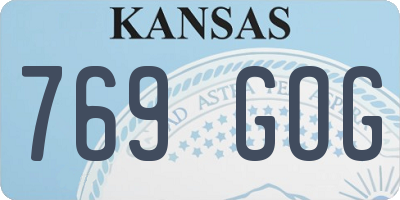 KS license plate 769GOG