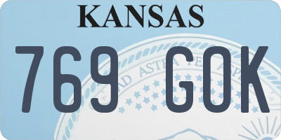 KS license plate 769GOK