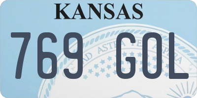 KS license plate 769GOL