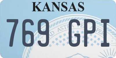 KS license plate 769GPI