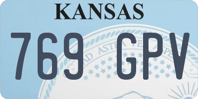 KS license plate 769GPV