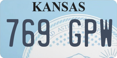 KS license plate 769GPW