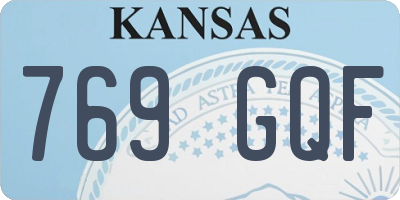 KS license plate 769GQF