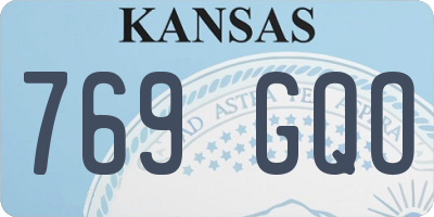 KS license plate 769GQO