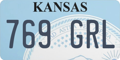 KS license plate 769GRL