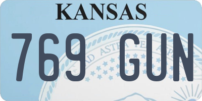 KS license plate 769GUN