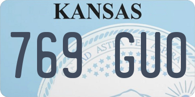 KS license plate 769GUO
