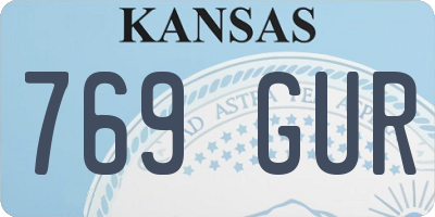 KS license plate 769GUR