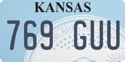 KS license plate 769GUU