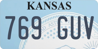 KS license plate 769GUV