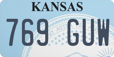 KS license plate 769GUW