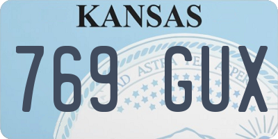 KS license plate 769GUX