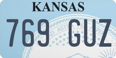 KS license plate 769GUZ