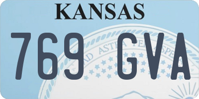 KS license plate 769GVA