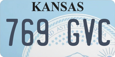 KS license plate 769GVC