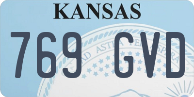 KS license plate 769GVD