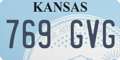 KS license plate 769GVG