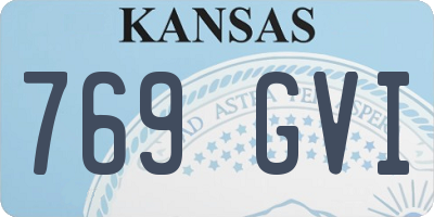 KS license plate 769GVI