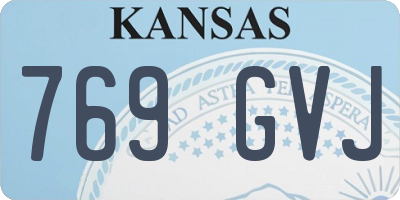 KS license plate 769GVJ