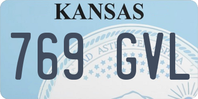 KS license plate 769GVL
