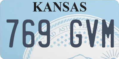 KS license plate 769GVM