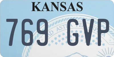 KS license plate 769GVP