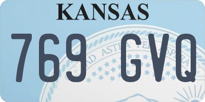 KS license plate 769GVQ